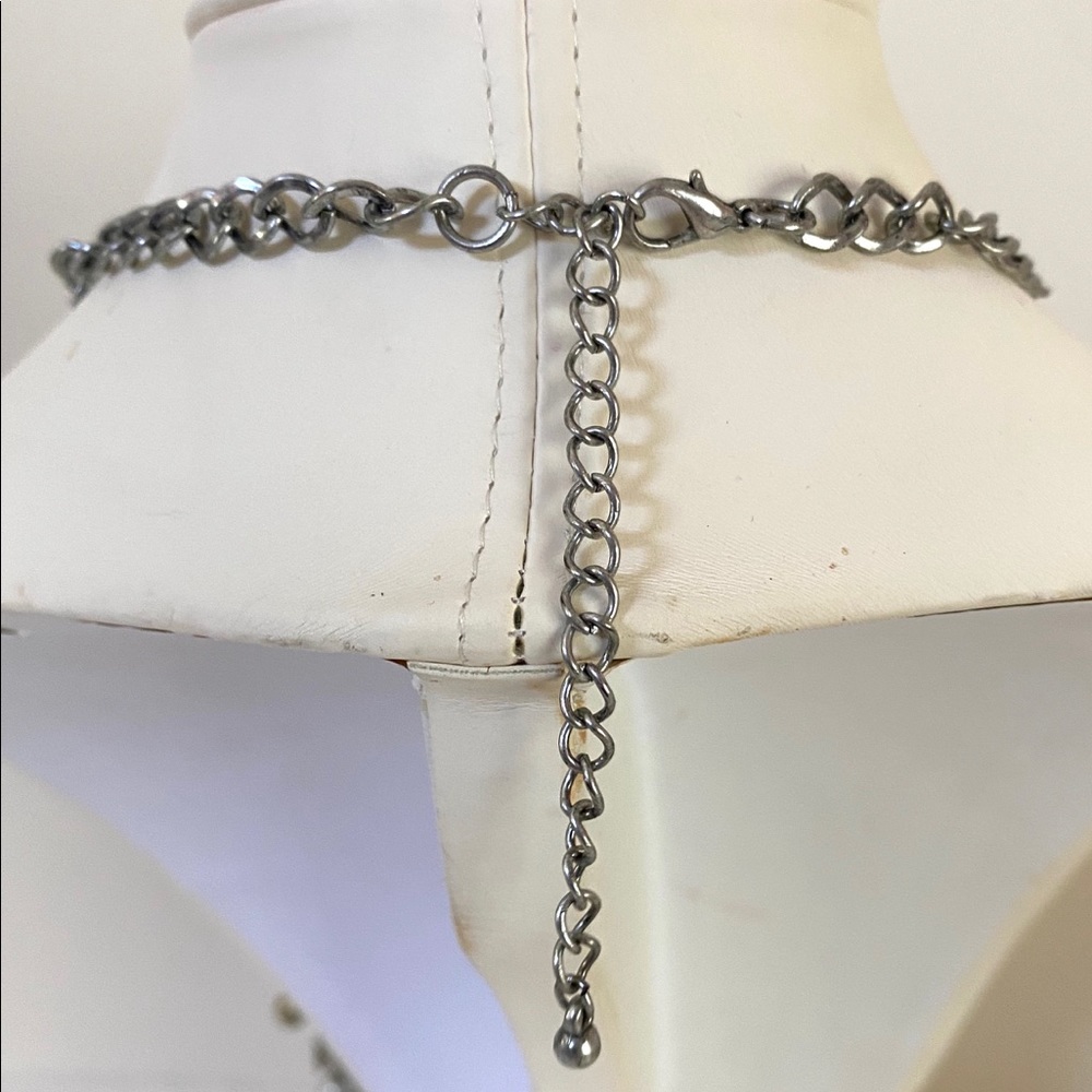 Bold Long Dangling Chain Statement Necklace Set - image 5